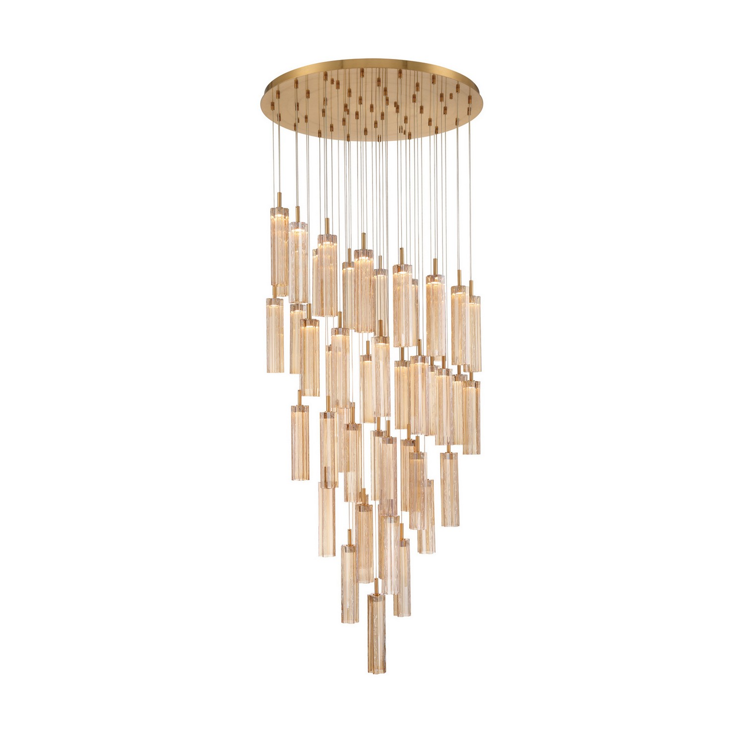 LED Pendant by Crystorama - Addis Collection, Aged Brass Finish - ADD-423-AG-AM