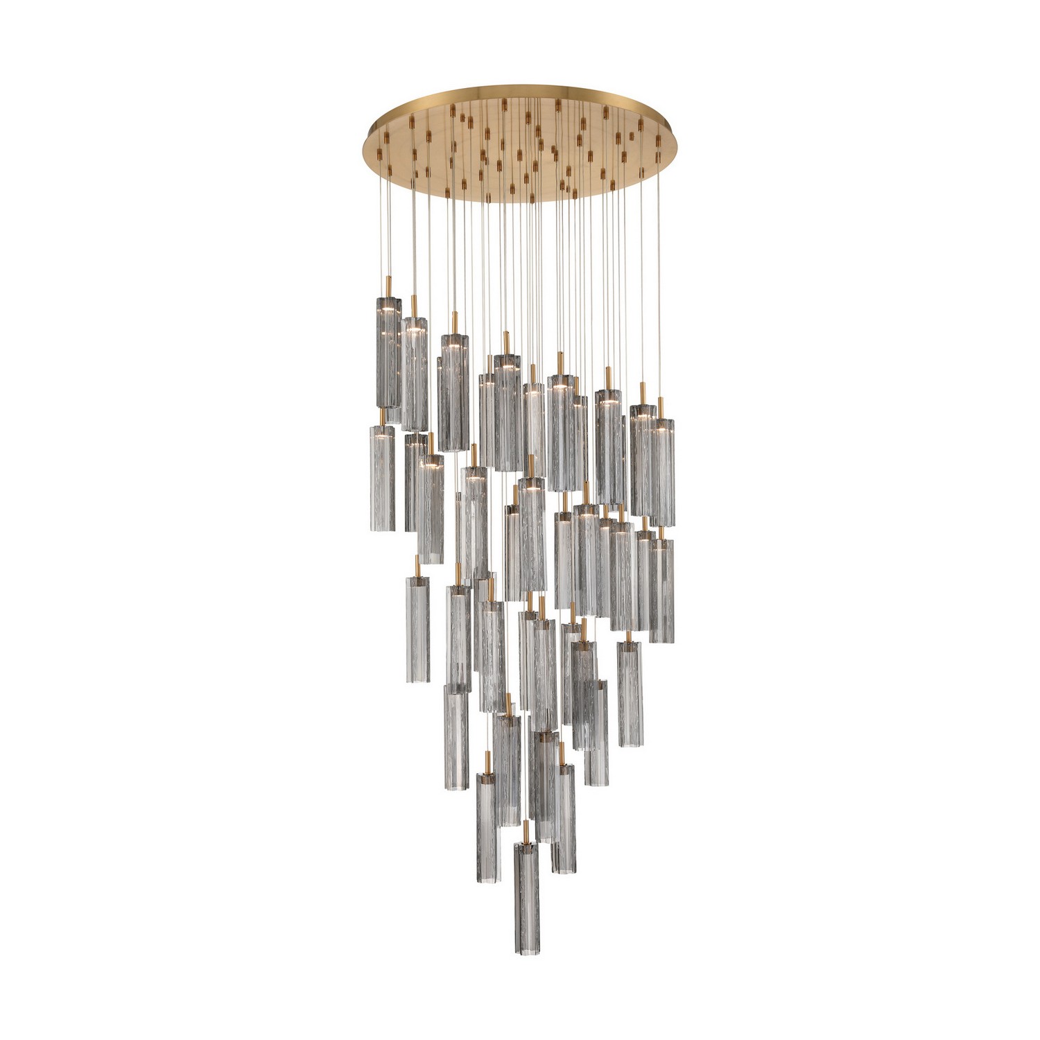 LED Pendant by Crystorama - Addis Collection, Aged Brass Finish - ADD-423-AG-SM