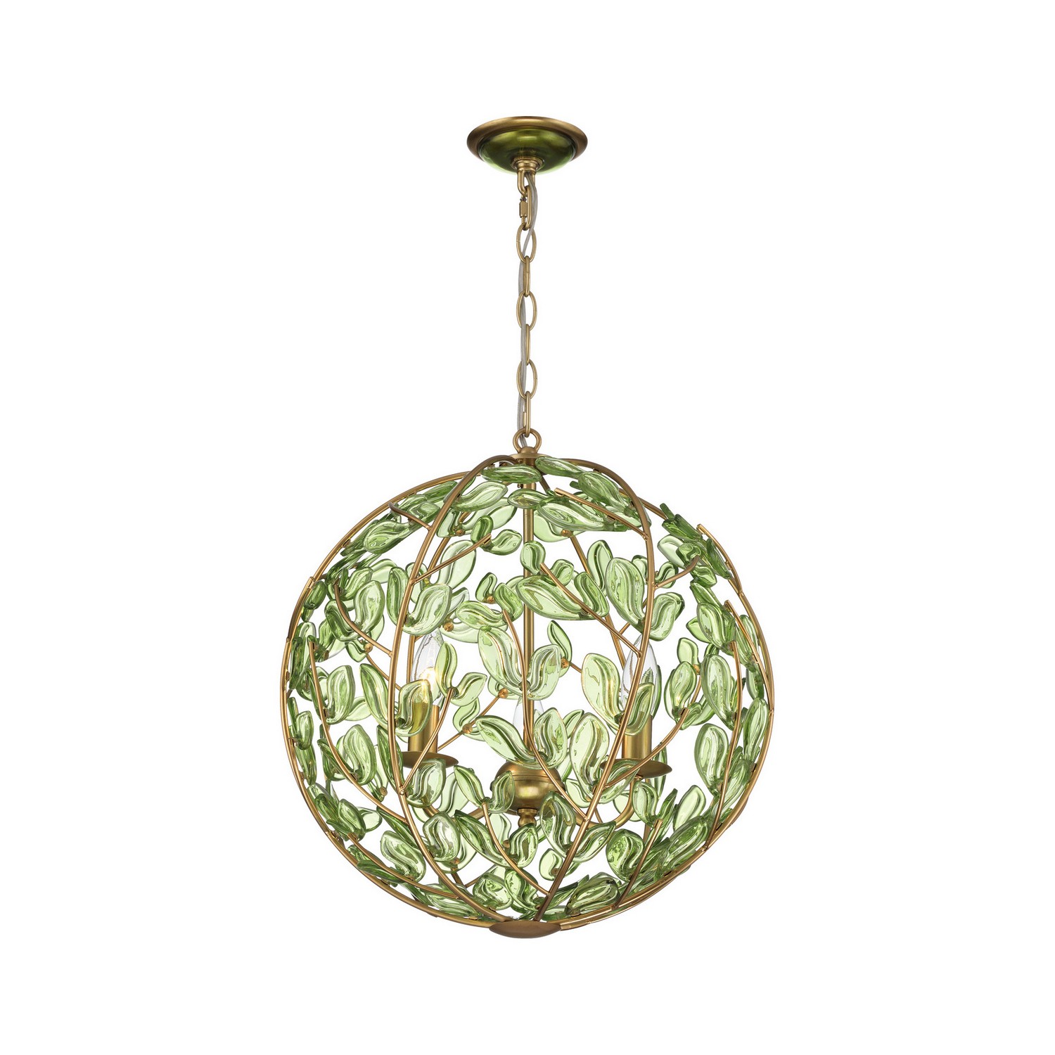 Three Light Chandelier by Crystorama - Bridget Collection, Soft Gold Finish - BGT-334-SG-GR