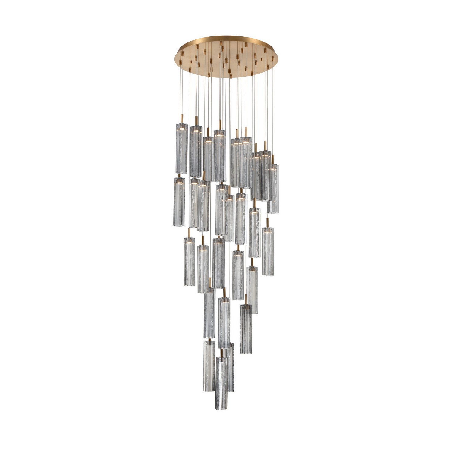 LED Pendant by Crystorama - Addis Collection, Aged Brass Finish - ADD-415-AG-SM