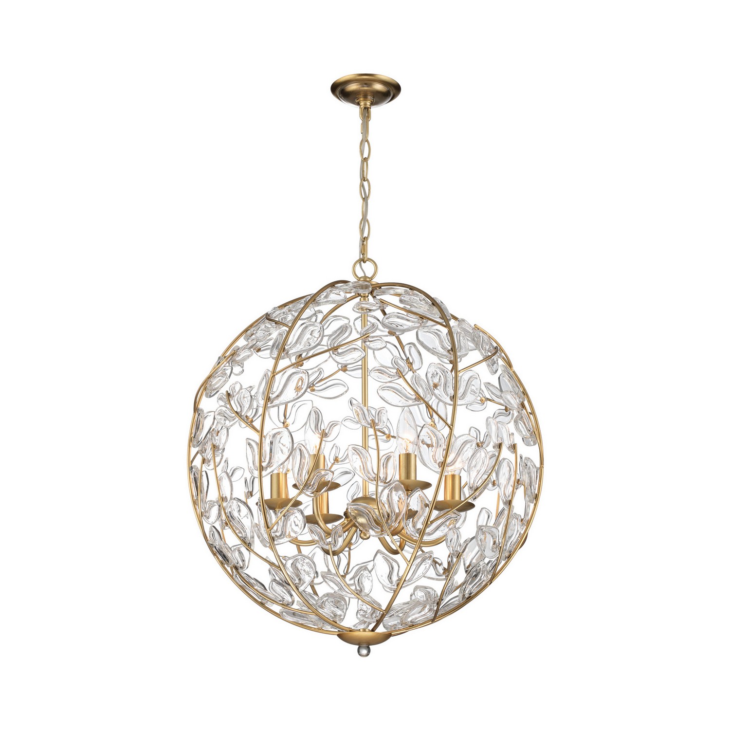 Six Light Chandelier by Crystorama - Bridget Collection, Soft Gold Finish - BGT-335-SG-CL
