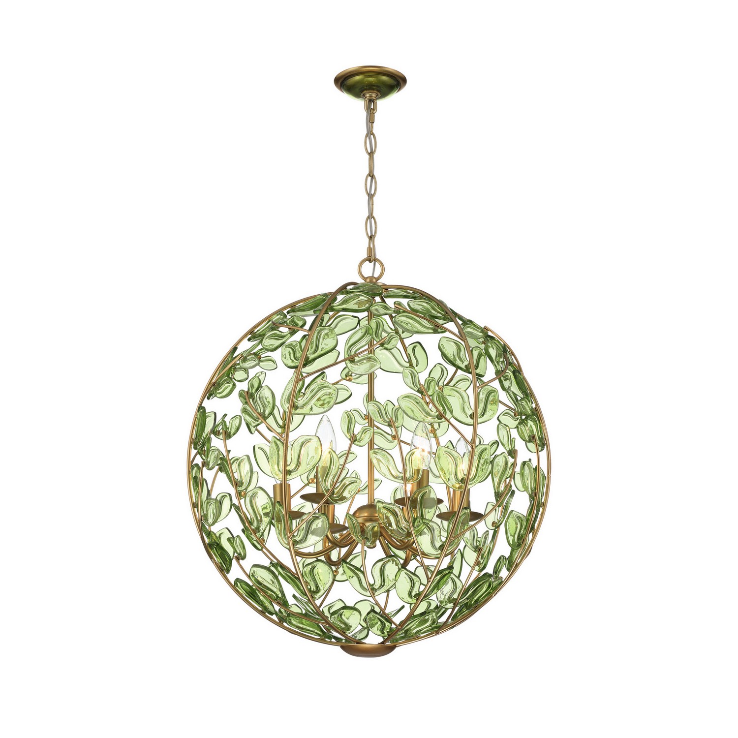 Six Light Chandelier by Crystorama - Bridget Collection, Soft Gold Finish - BGT-335-SG-GR