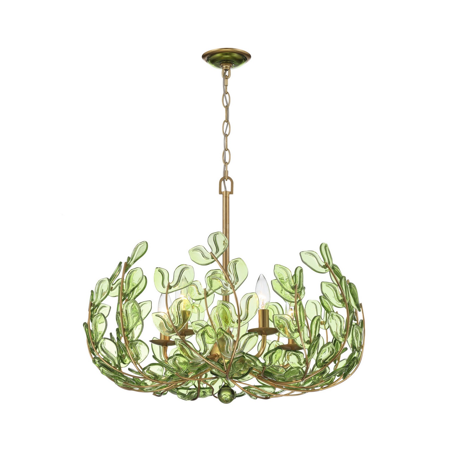 Five Light Chandelier by Crystorama - Bridget Collection, Soft Gold Finish - BGT-336-SG-GR