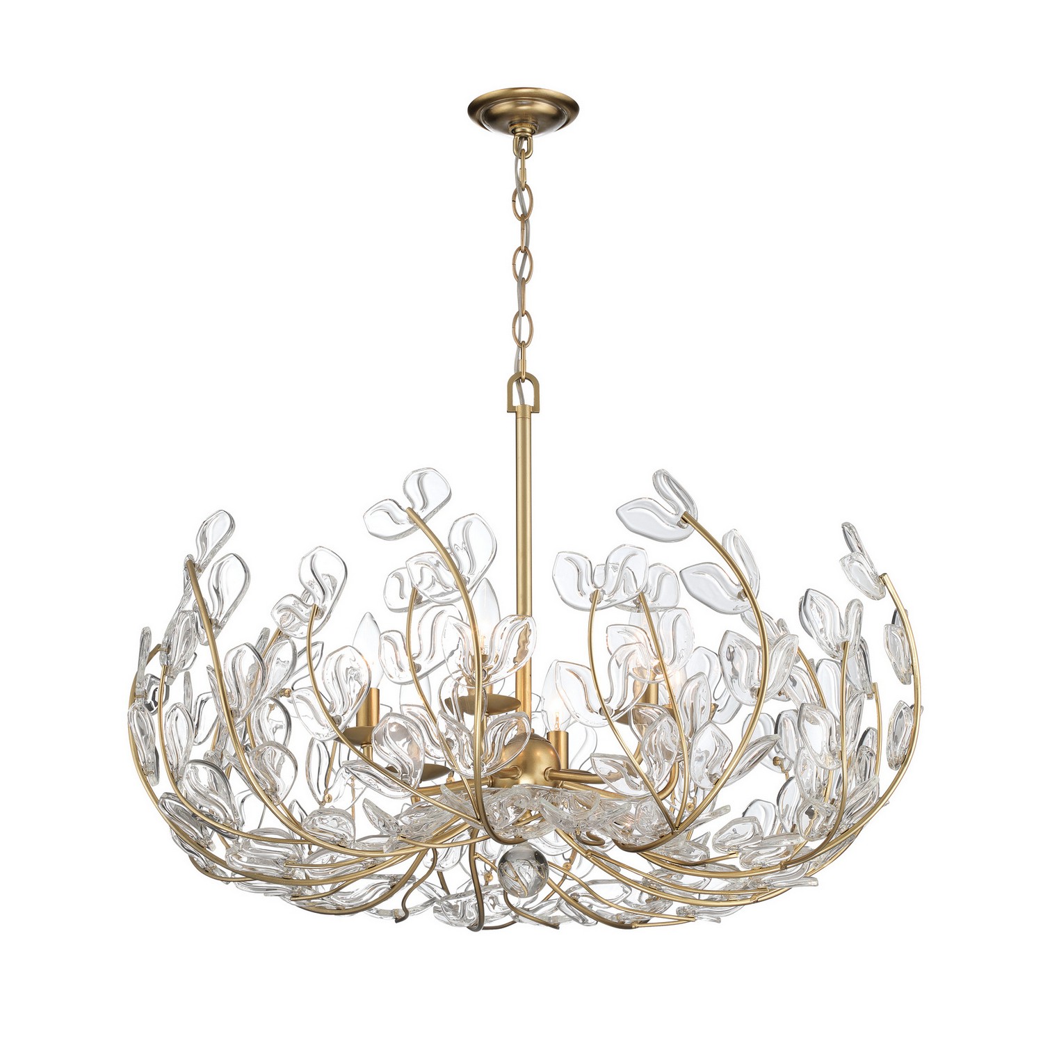 Six Light Chandelier by Crystorama - Bridget Collection, Soft Gold Finish - BGT-338-SG-CL