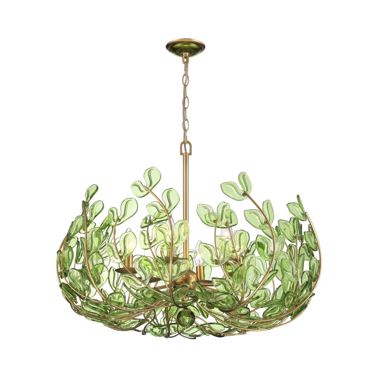 Six Light Chandelier by Crystorama - Bridget Collection, Soft Gold Finish - BGT-338-SG-GR