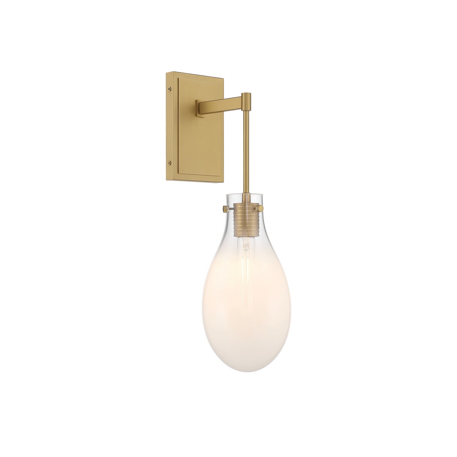 One Light Wall Sconce by Crystorama - Davis Collection, Modern Gold Finish - DAV-6001-MG
