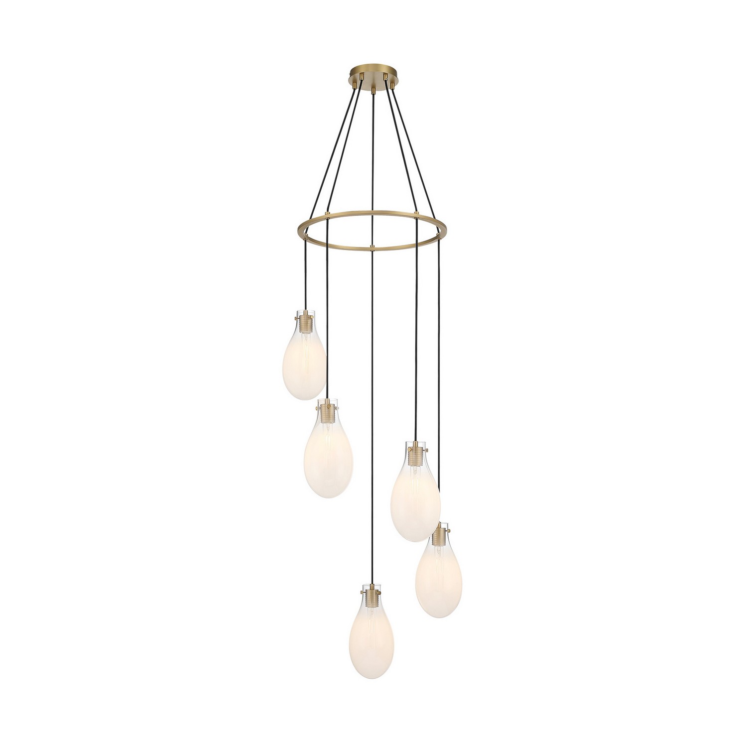 LED Pendant by Crystorama - Davis Collection, Modern Gold Finish - DAV-6005-MG