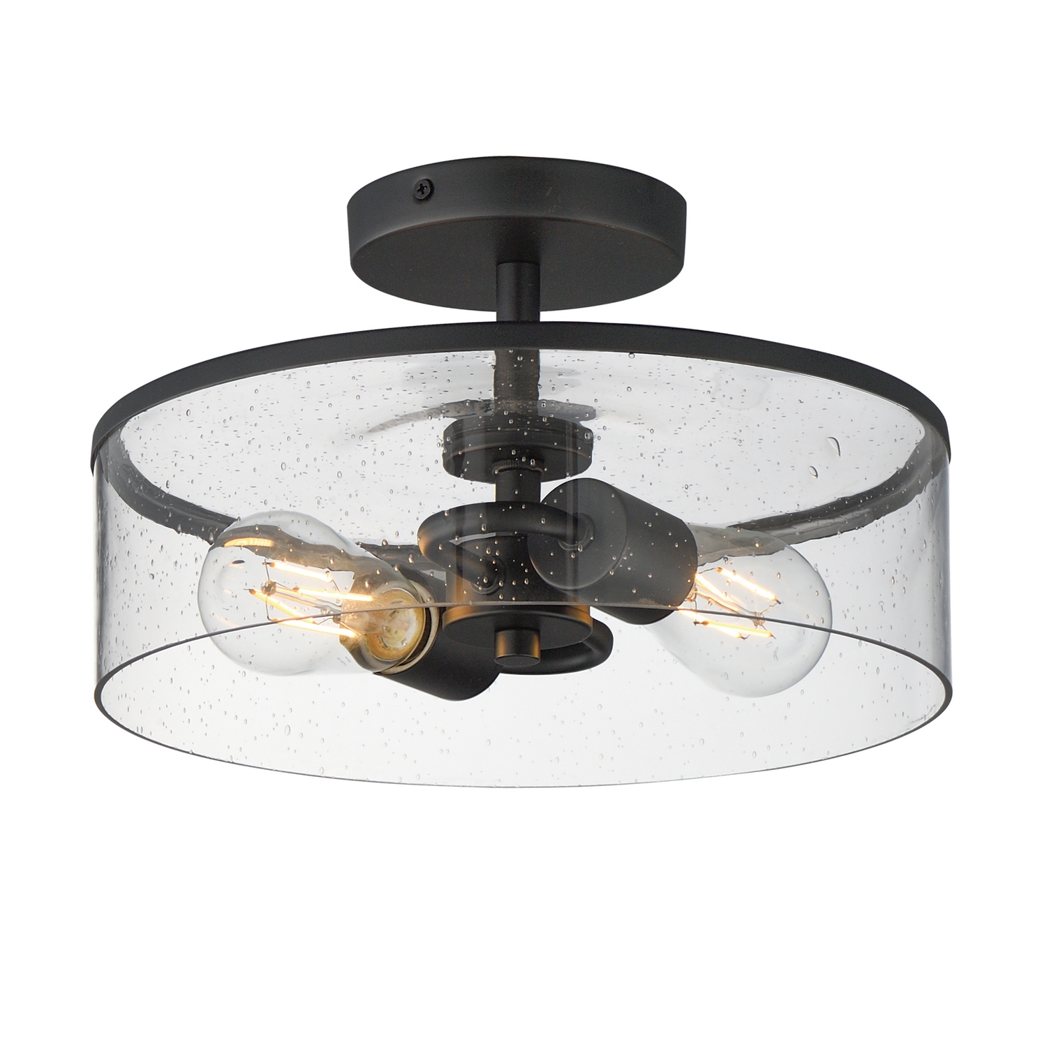 Maxim Lighting 10469CDBK Livingston 2 Light 11.75 inch Black Flush Mount Ceiling Light