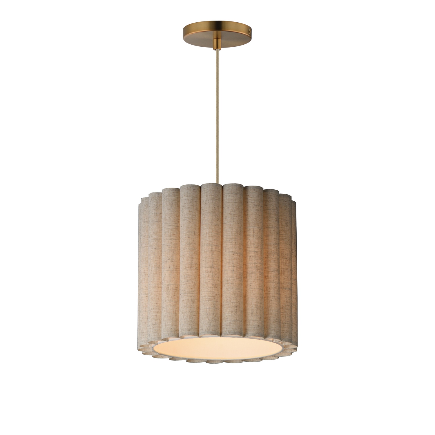 Maxim Lighting 12841OFNAB Penelope 1 Light 14.5 inch Natural Aged Brass Single Pendant Ceiling Light