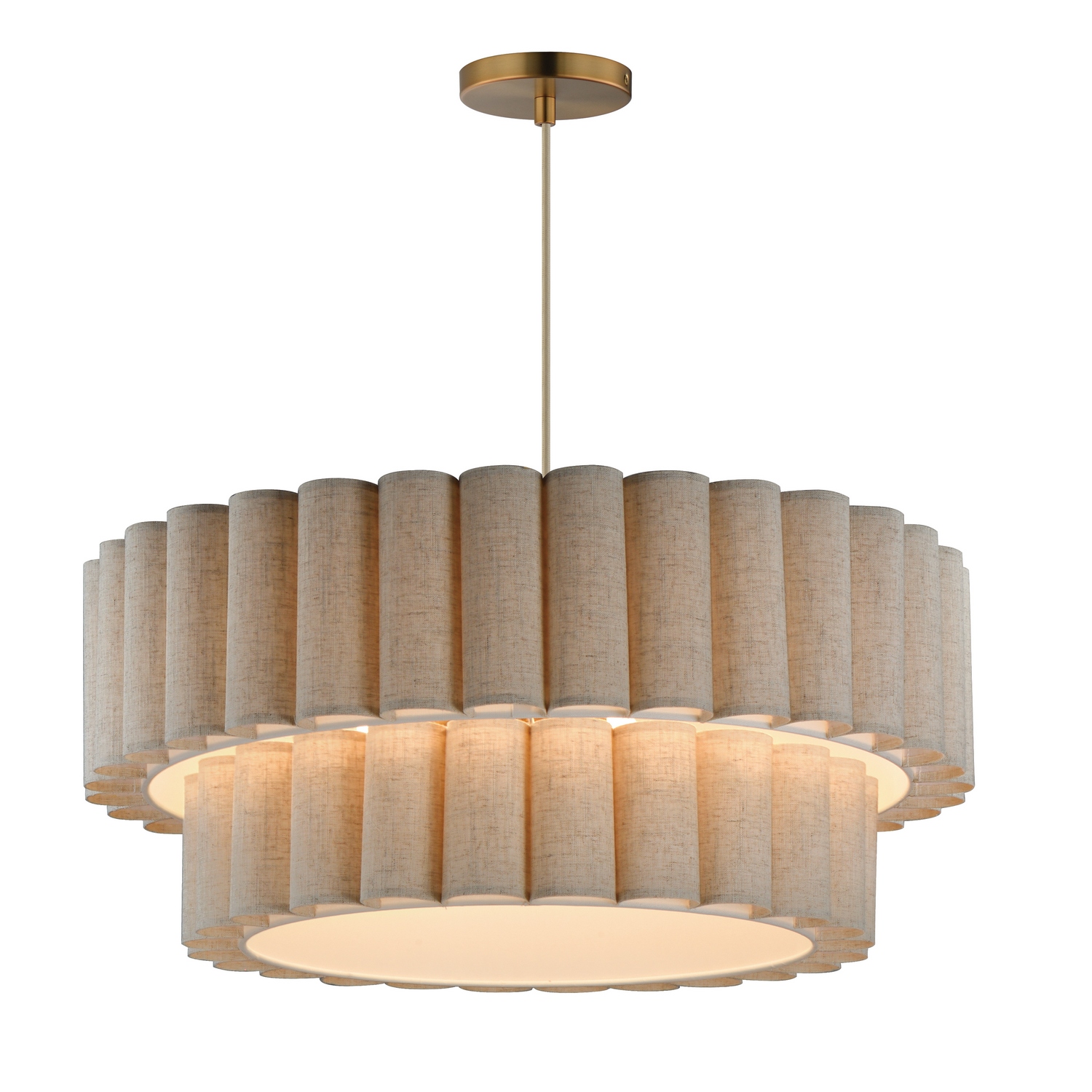 Maxim Lighting 12846OFNAB Penelope 5 Light 32 inch Natural Aged Brass Multi-Light Pendant Ceiling Light