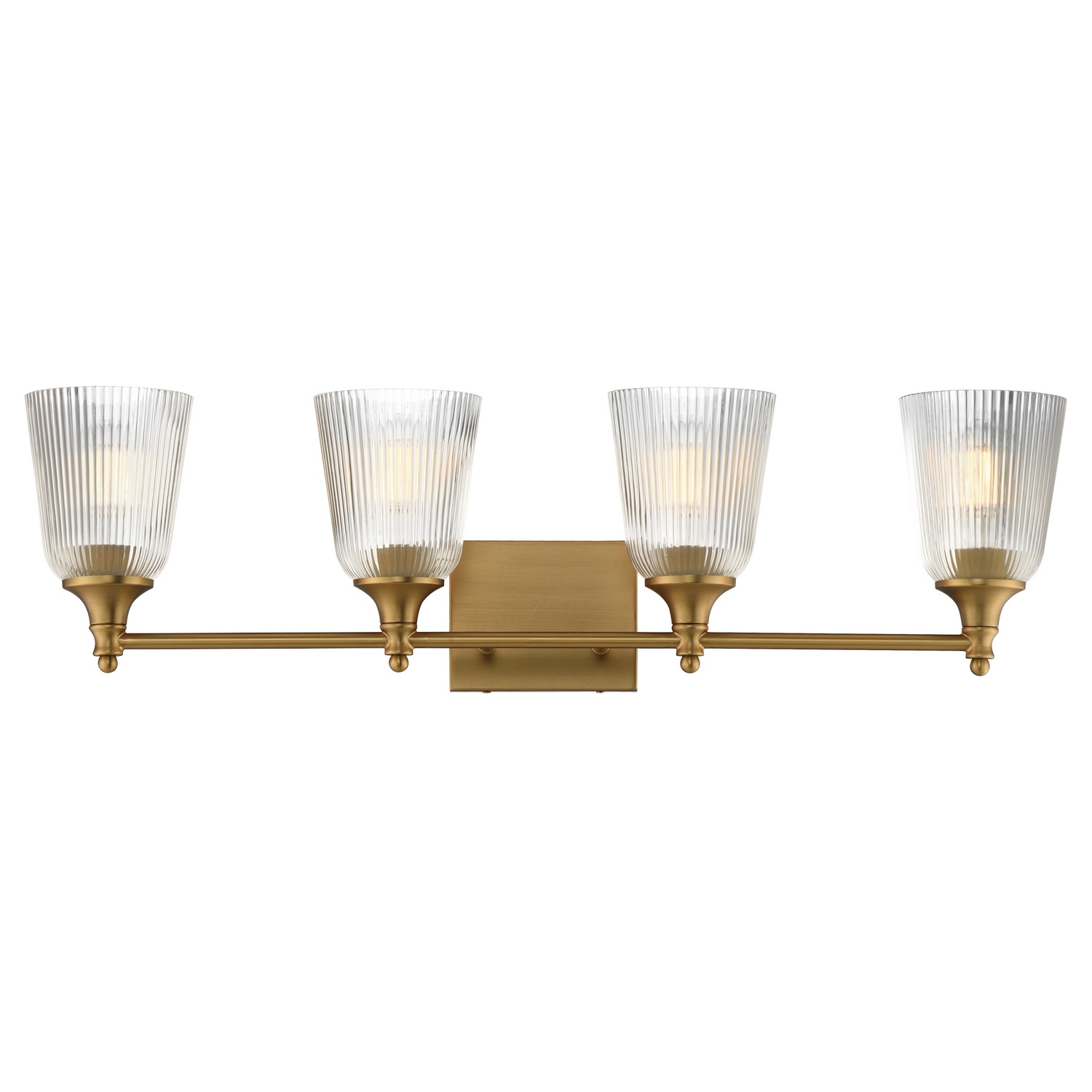Maxim Lighting 21544CRNAB Julip 4 Light 31.75 inch Natural Aged Brass Bath Vanity Wall Light