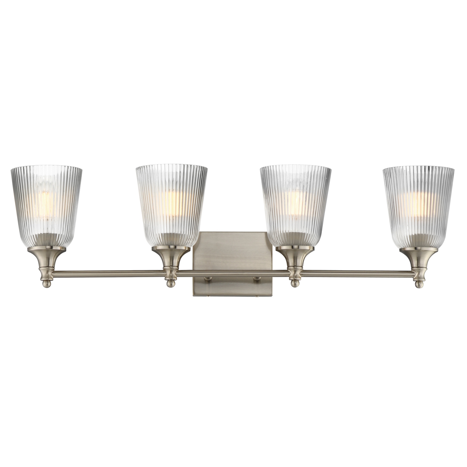 Maxim Lighting 21544CRSN Julip 4 Light 31.75 inch Satin Nickel Bath Vanity Wall Light