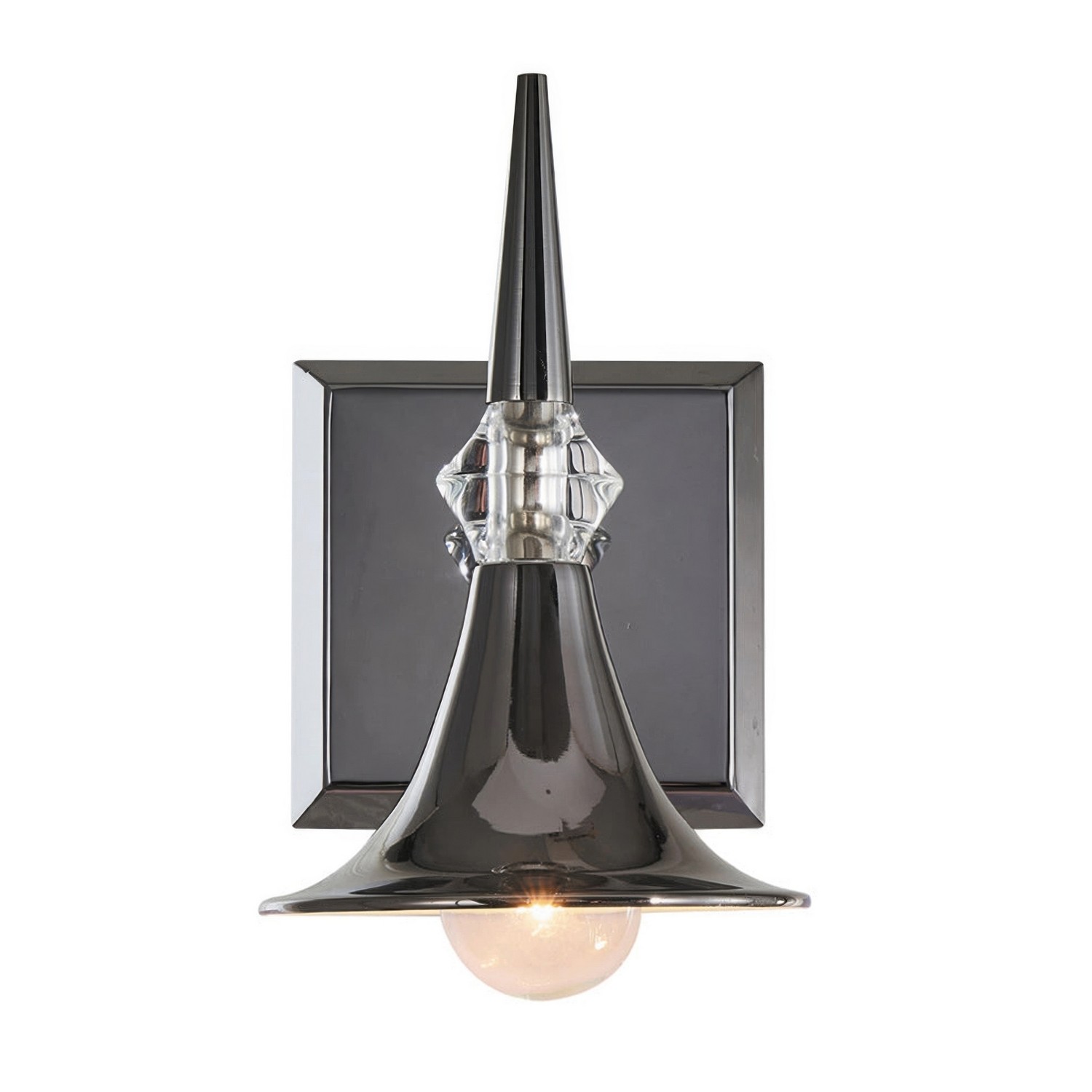 Varaluz V67923BC Tromba 1 Light 5.25 inch Black Chrome Wall Sconce Wall Light, Luz Studio