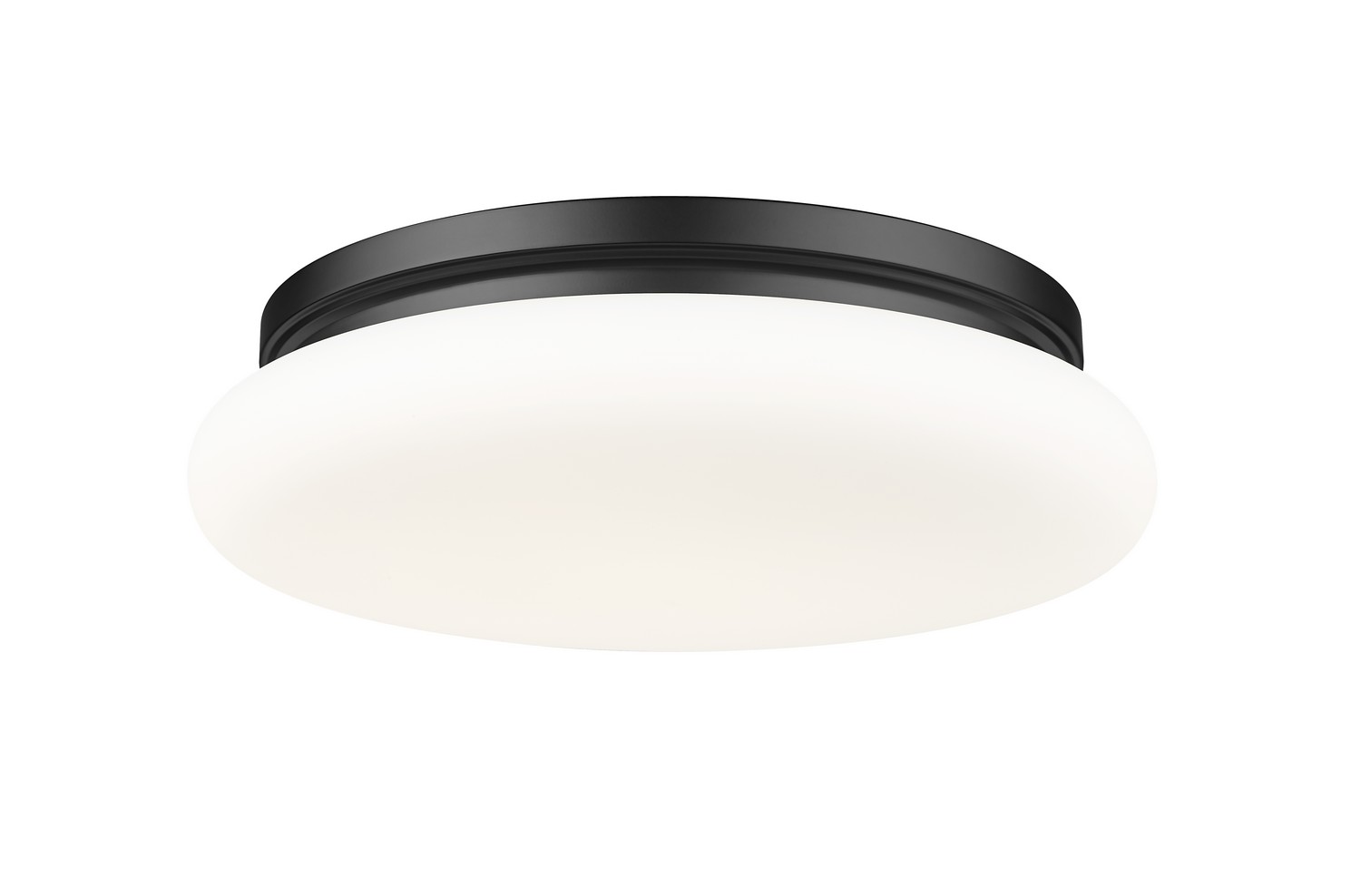LED Flush Mount by Z-Lite - Soleil Collection, Matte Black Finish - 1025F16-MB-LED