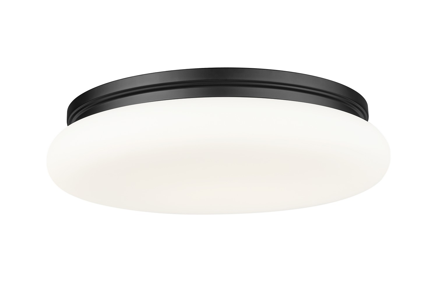 LED Flush Mount by Z-Lite - Soleil Collection, Matte Black Finish - 1025F20-MB-LED