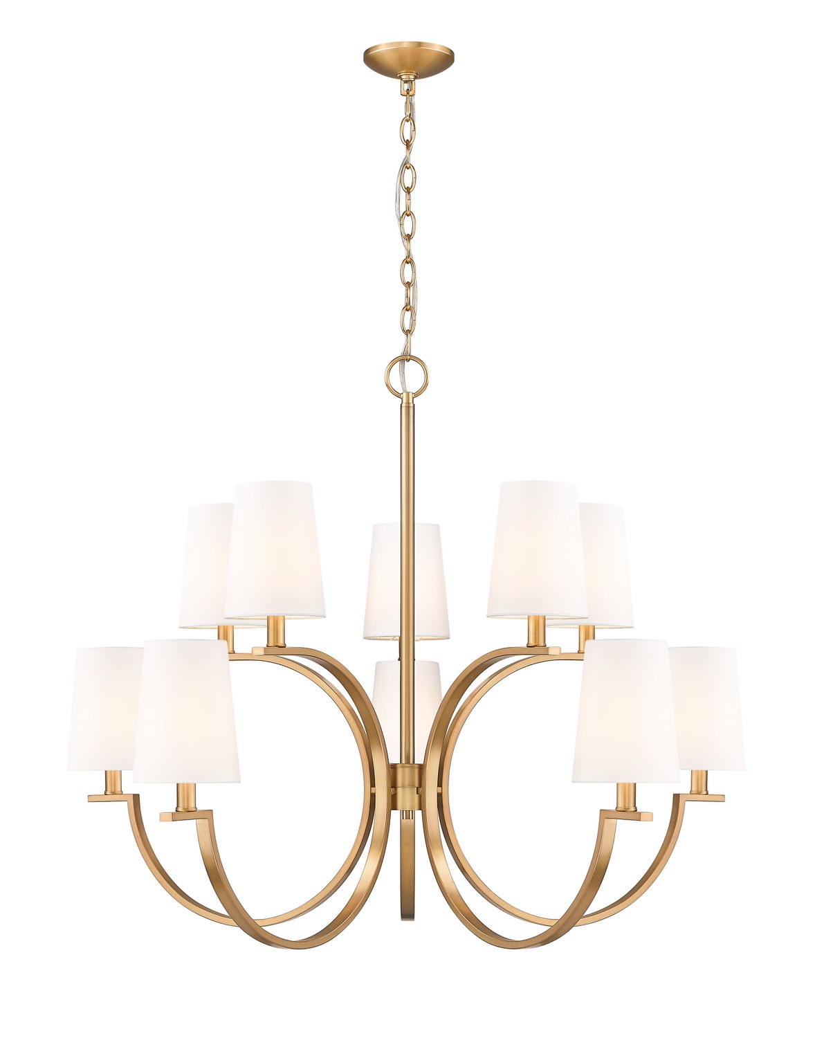 Ten Light Chandelier by Z-Lite - Cordelia Collection, Modern Gold Finish - 2016-10MGLD