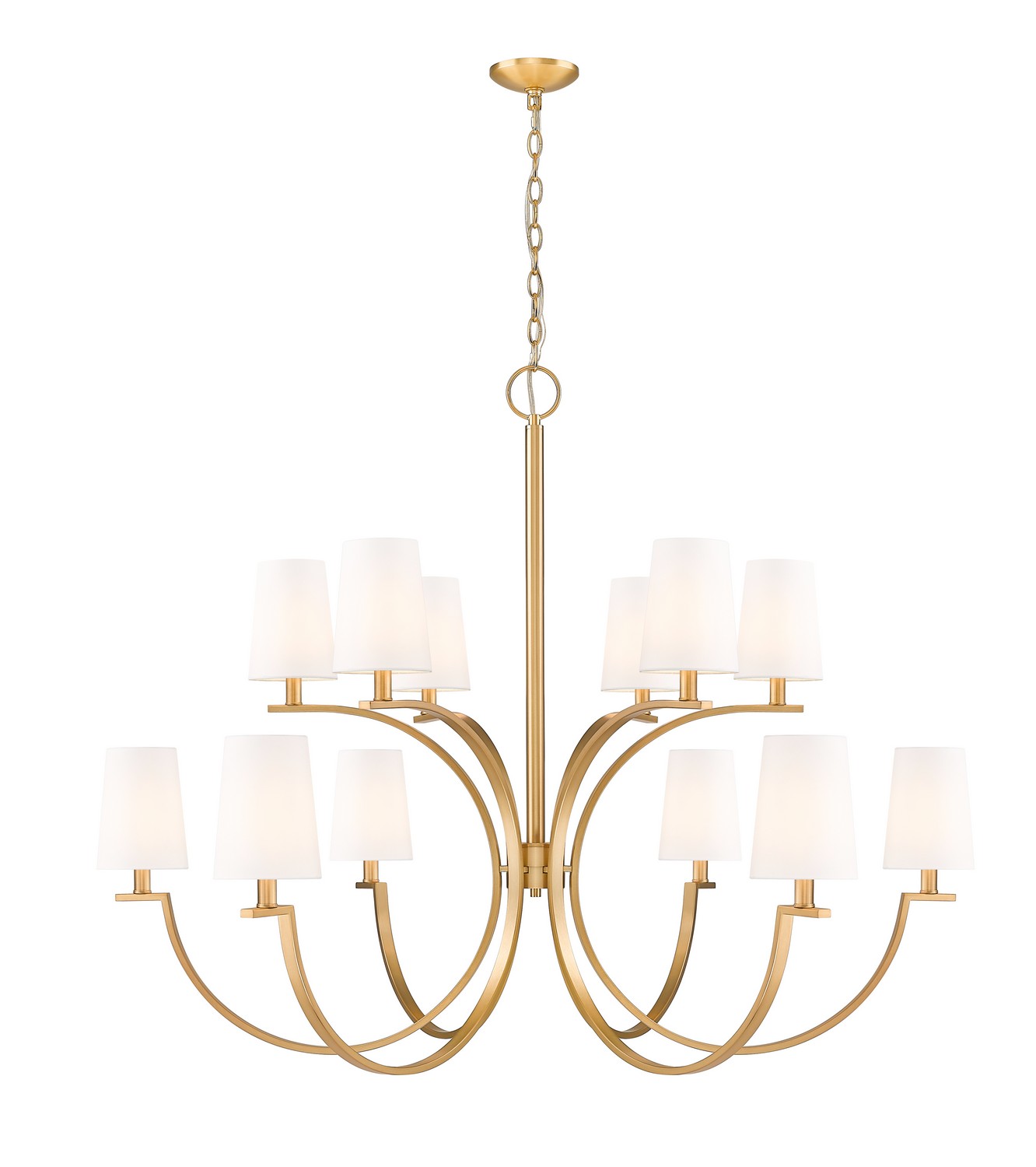 12 Light Chandelier by Z-Lite - Cordelia Collection, Modern Gold Finish - 2016-12MGLD