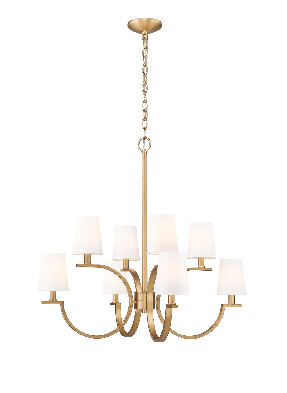 Eight Light Chandelier by Z-Lite - Cordelia Collection, Modern Gold Finish - 2016-8MGLD