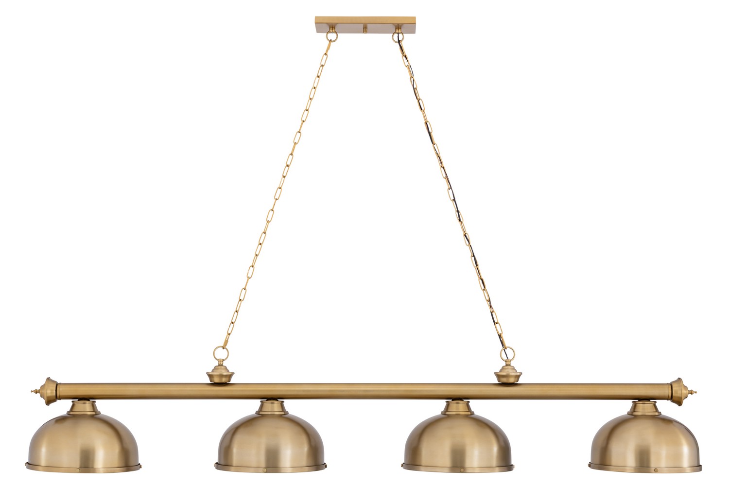 Four Light Billiard by Z-Lite - Cordon Collection, Heritage Brass Finish - 2306-4HBR-D12HBR