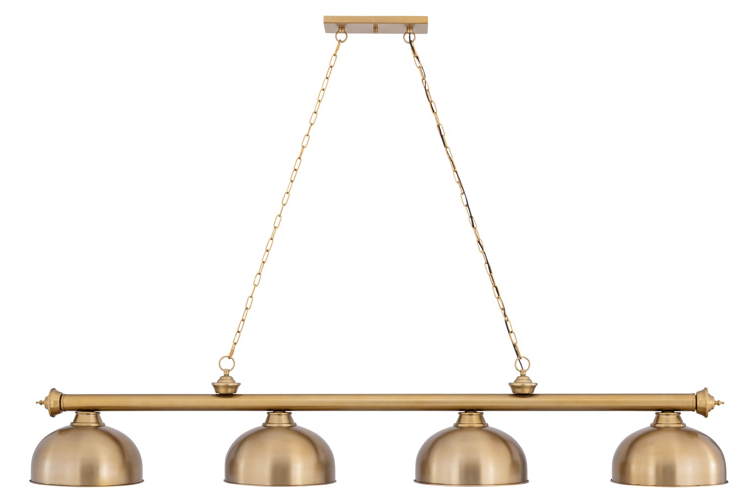 Four Light Billiard by Z-Lite - Cordon Collection, Heritage Brass Finish - 2306-4HBR-D13HBR