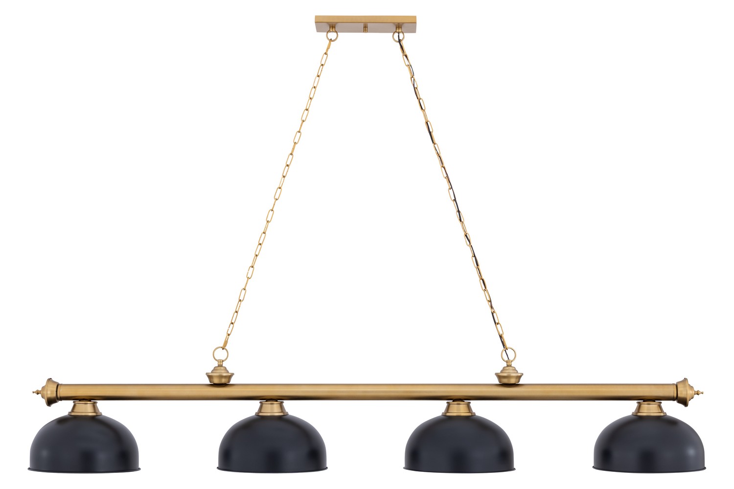Four Light Billiard by Z-Lite - Cordon Collection, Heritage Brass Finish - 2306-4HBR-D13MB