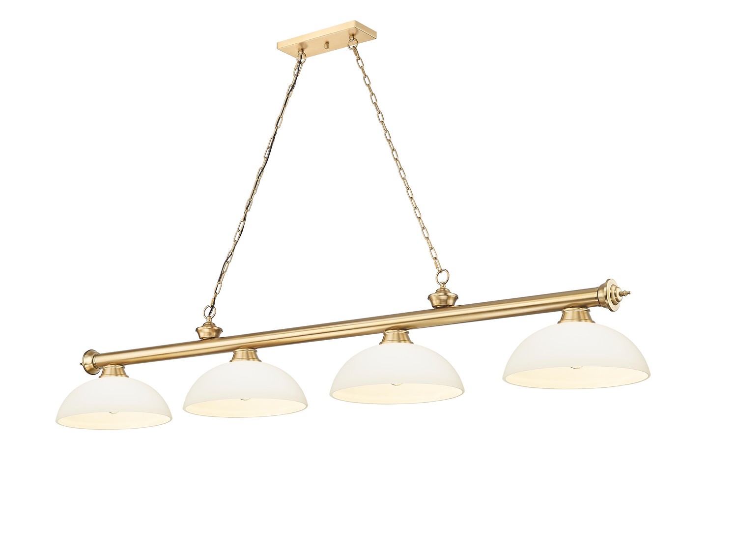 Four Light Billiard by Z-Lite - Cordon Collection, Heritage Brass Finish - 2306-4HBR-DMO14