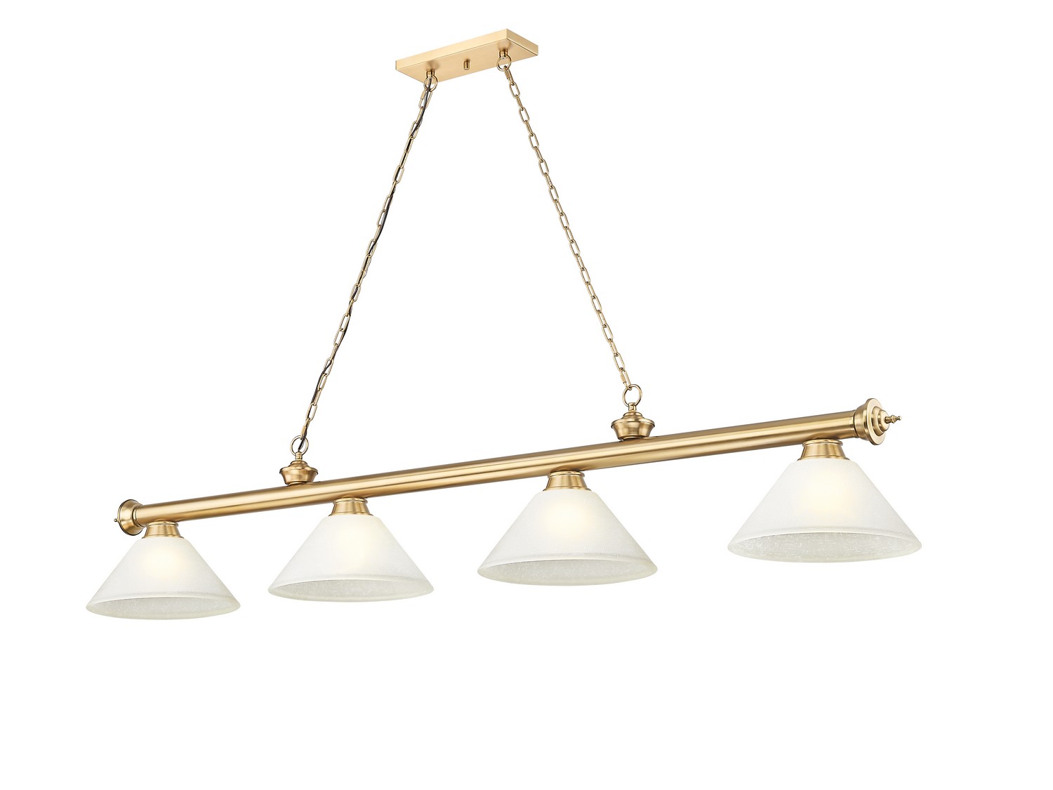 Four Light Billiard by Z-Lite - Cordon Collection, Heritage Brass Finish - 2306-4HBR-AWL14