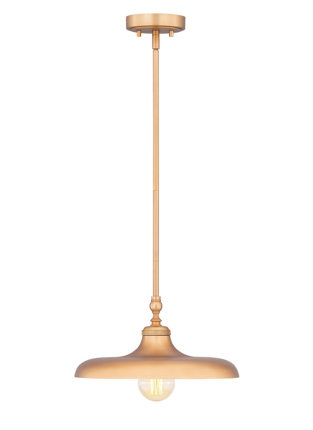 One Light Pendant by Z-Lite - Camden Collection, Rubbed Brass Finish - 2308P14-RB