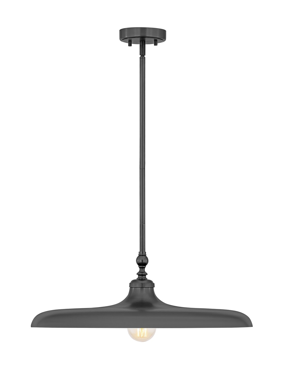 One Light Pendant by Z-Lite - Camden Collection, Modern Bronze Finish - 2308P24-MBZ