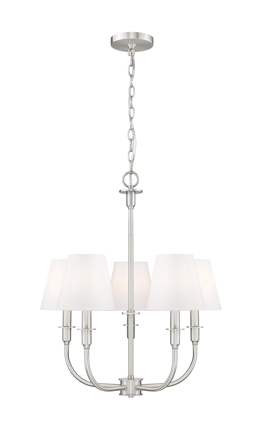 Five Light Chandelier by Z-Lite - Tova Collection, Brushed Nickel Finish - 3049-18C-BN
