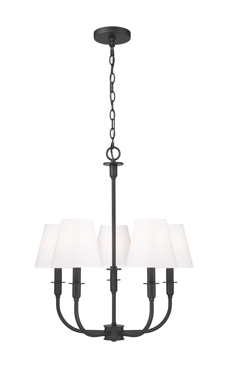 Five Light Chandelier by Z-Lite - Tova Collection, Matte Black Finish - 3049-18C-MB