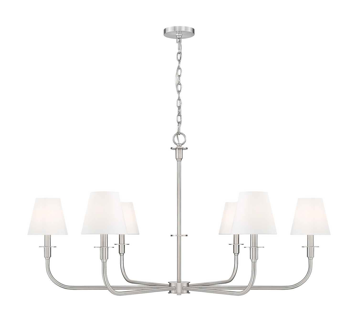 Six Light Chandelier by Z-Lite - Tova Collection, Brushed Nickel Finish - 3049-45BN