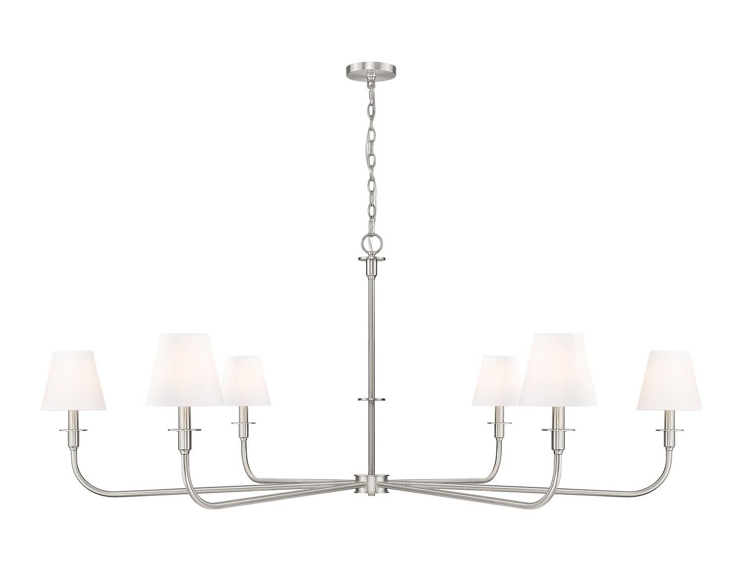 Six Light Chandelier by Z-Lite - Tova Collection, Brushed Nickel Finish - 3049-62BN