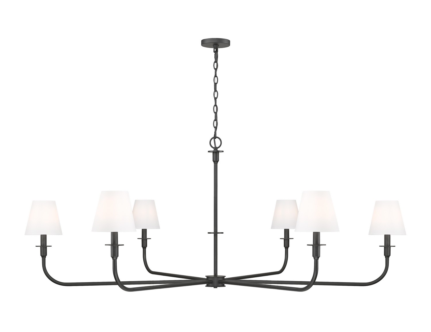 Six Light Chandelier by Z-Lite - Tova Collection, Matte Black Finish - 3049-62MB