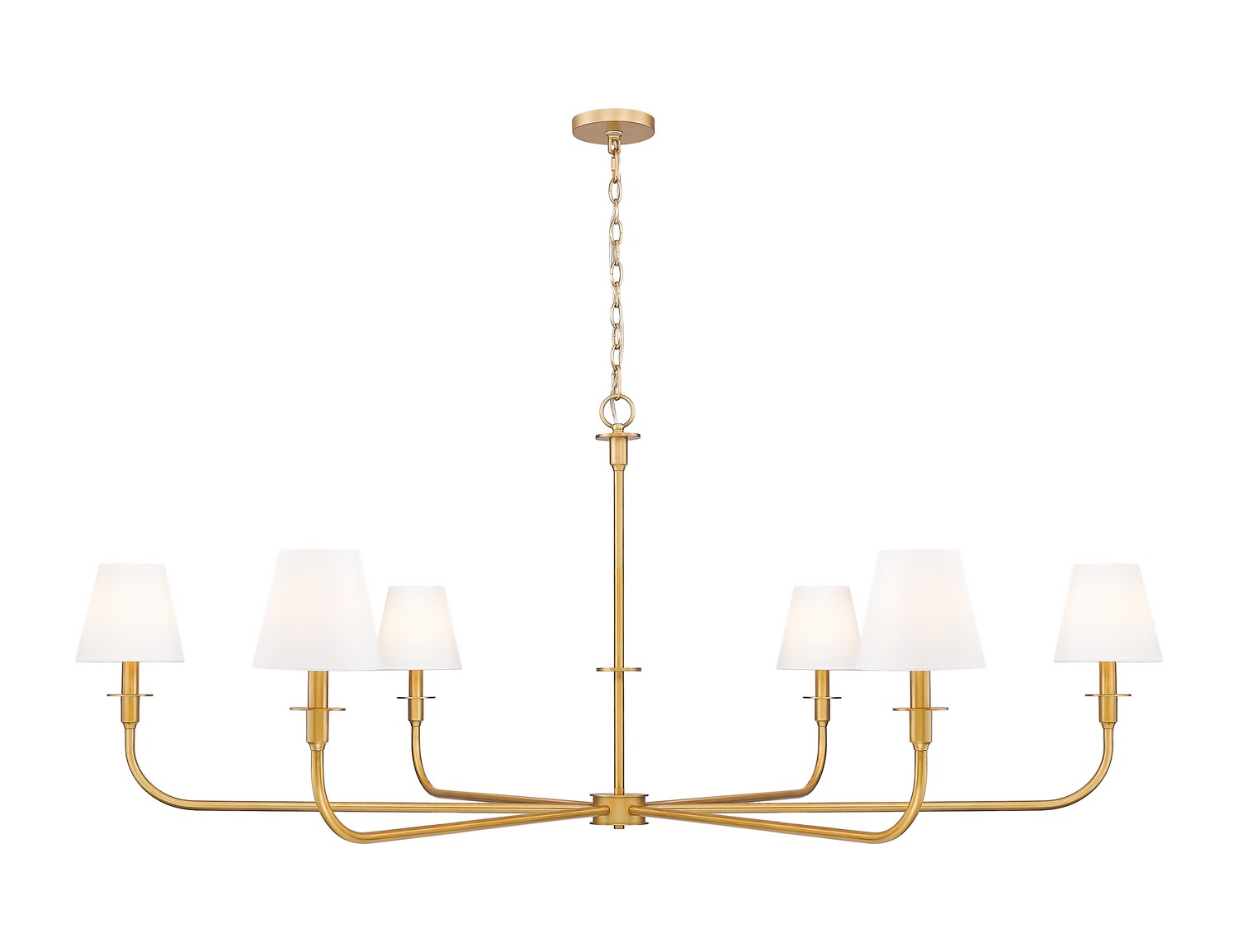 Six Light Chandelier by Z-Lite - Tova Collection, Rubbed Brass Finish - 3049-62RB
