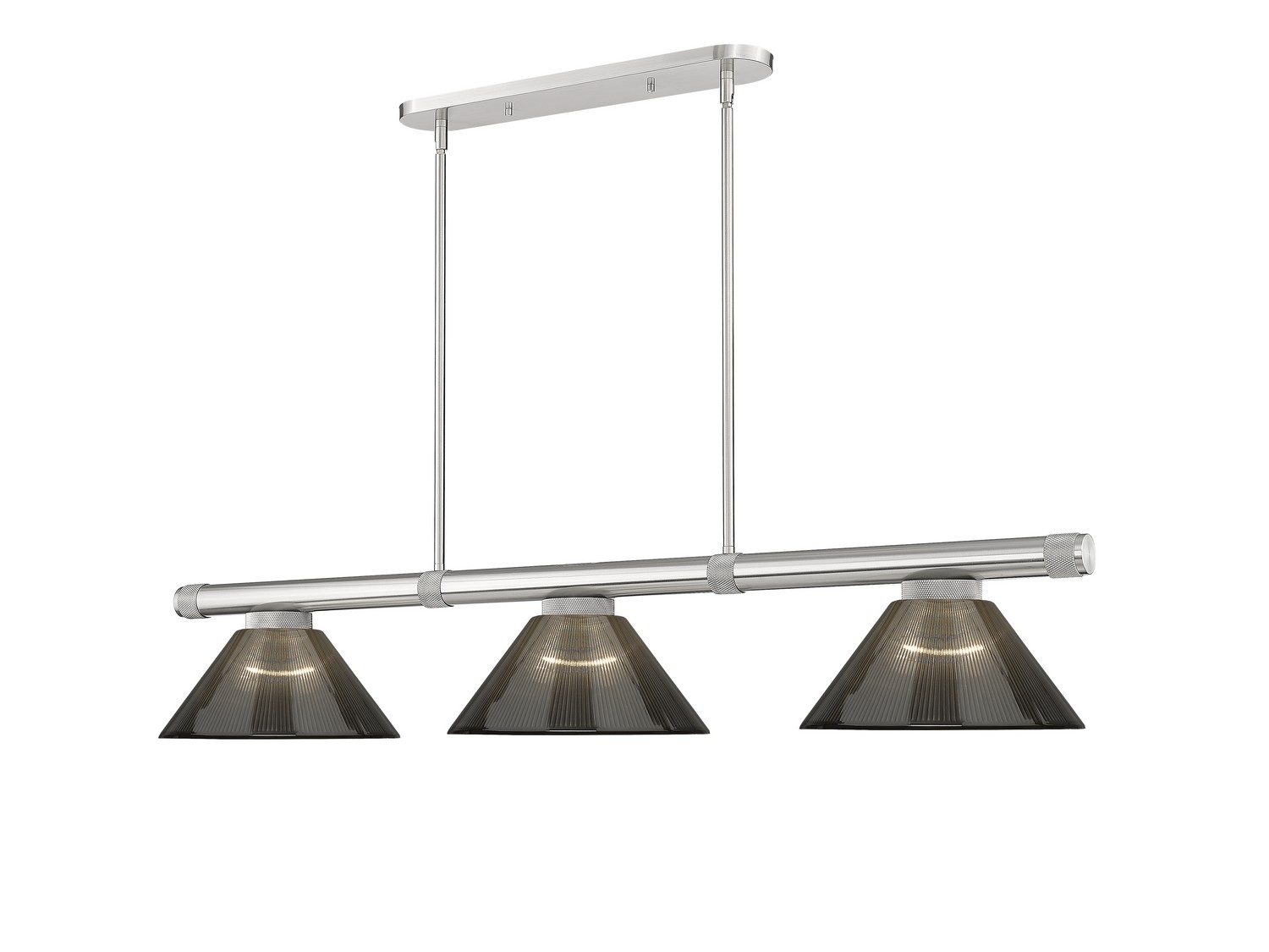 Three Light Billiard by Z-Lite - Vanguard Collection, Brushed Nickel Finish - 3050-3BN-ARS