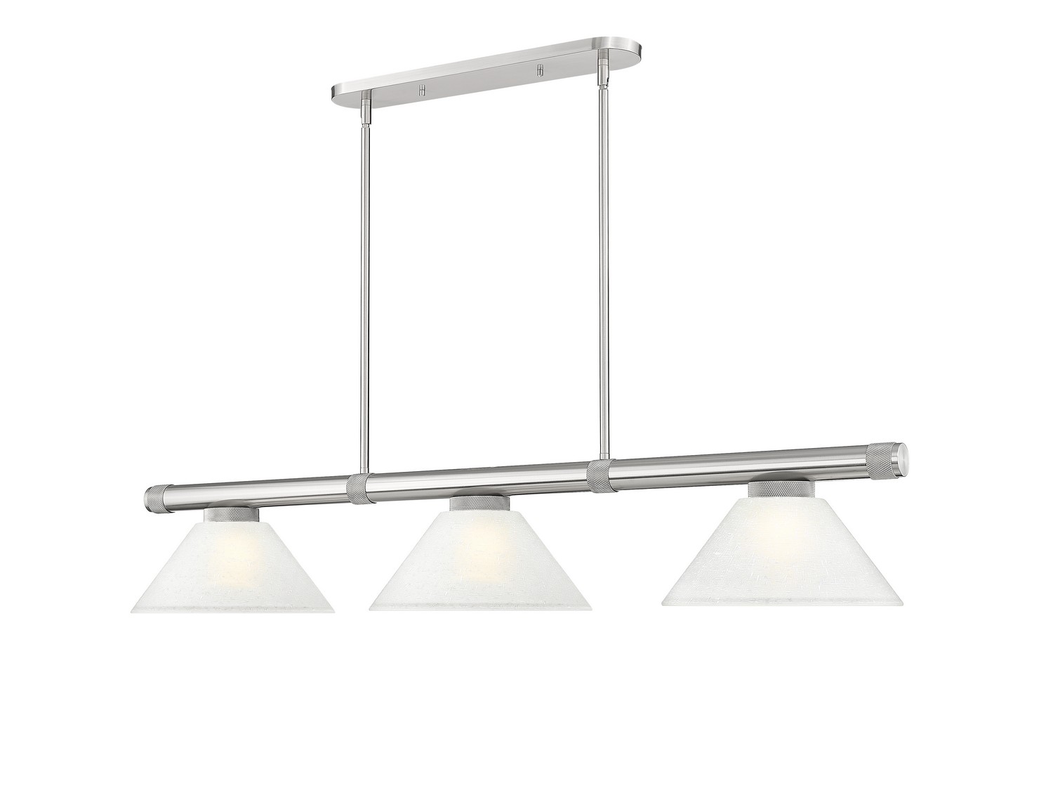 Three Light Billiard by Z-Lite - Vanguard Collection, Brushed Nickel Finish - 3050-3BN-AWL14