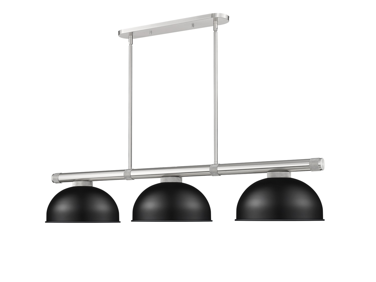 Three Light Billiard by Z-Lite - Vanguard Collection, Brushed Nickel Finish - 3050-3BN-D13MB