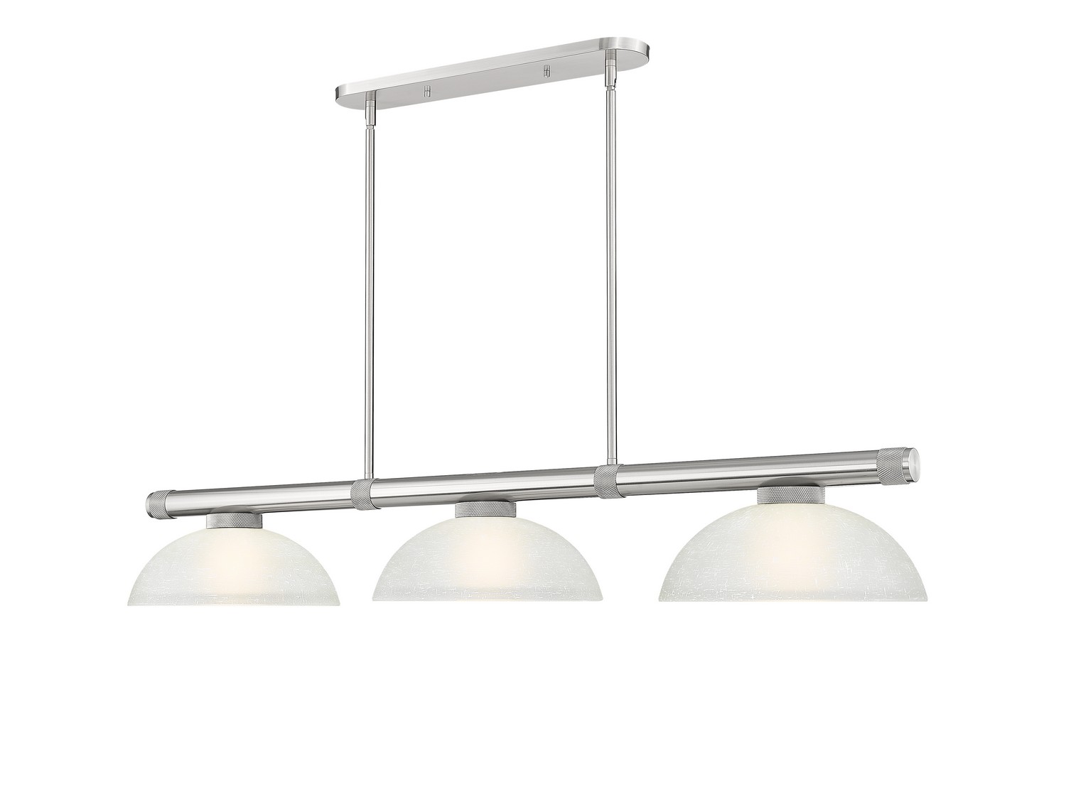 Three Light Billiard by Z-Lite - Vanguard Collection, Brushed Nickel Finish - 3050-3BN-DWL14
