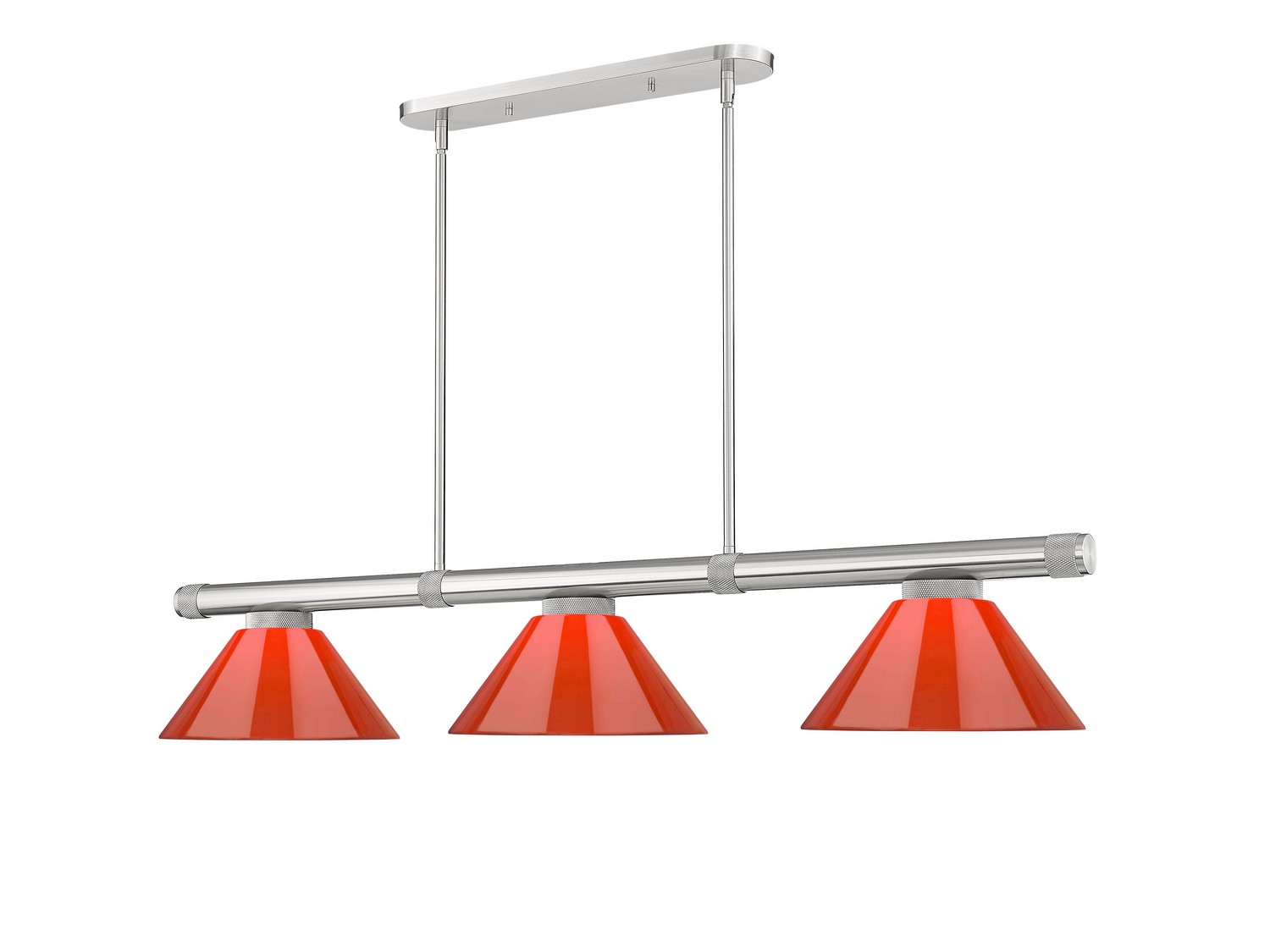 Three Light Billiard by Z-Lite - Vanguard Collection, Brushed Nickel Finish - 3050-3BN-PRD