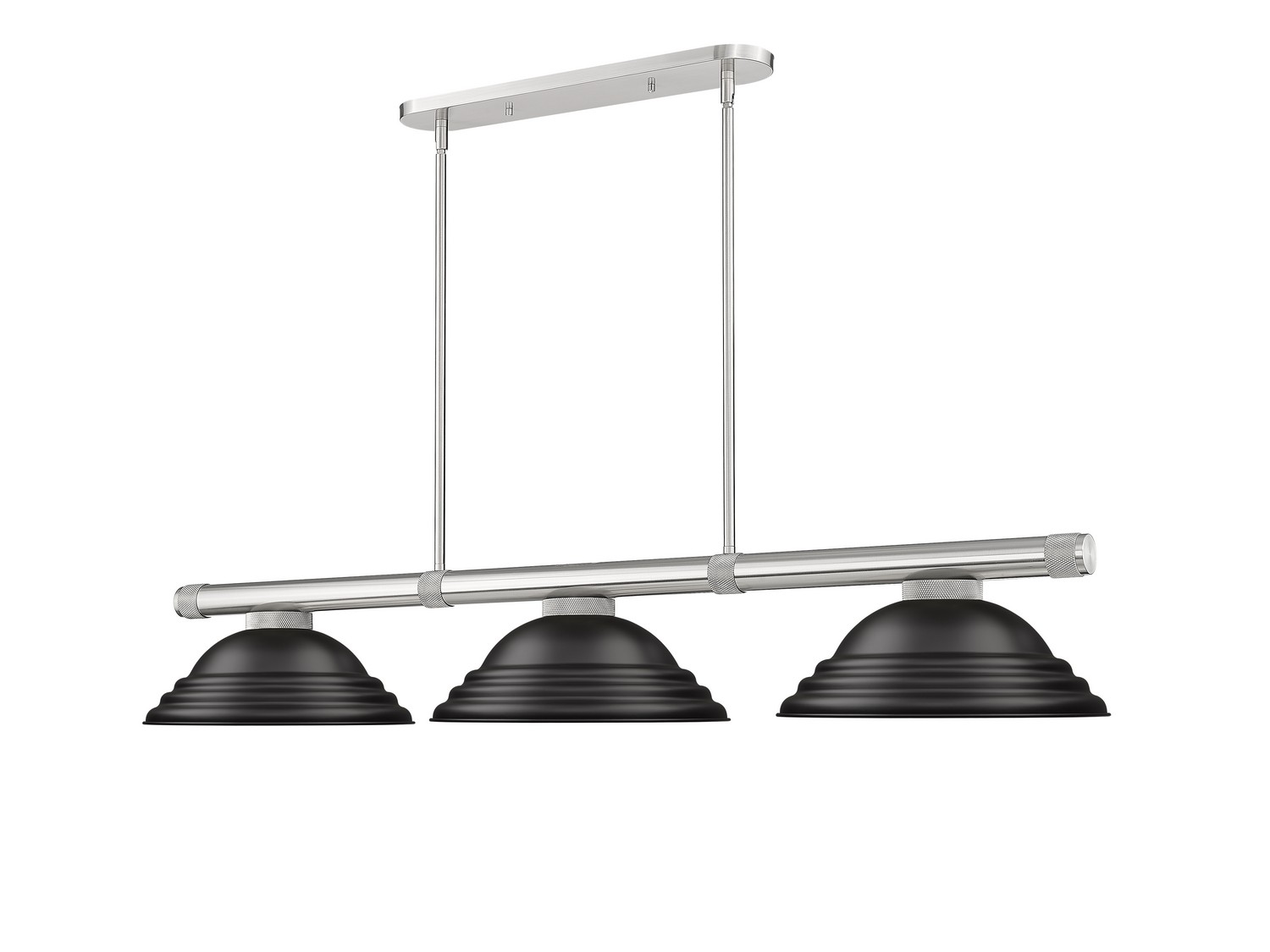 Three Light Billiard by Z-Lite - Vanguard Collection, Brushed Nickel Finish - 3050-3BN-SMB
