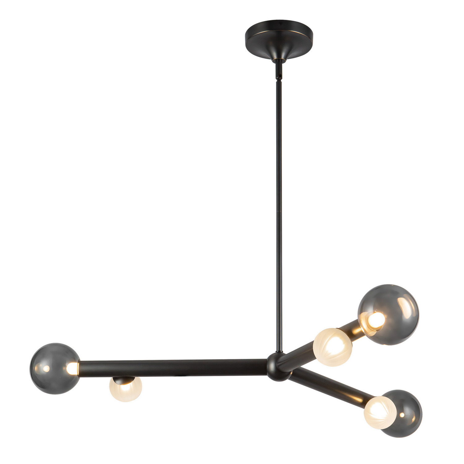 LED Chandelier by Kuzco Lighting - Reese Collection, Urban Bronze/Smoked Glass Finish - CH32841-UB/SM