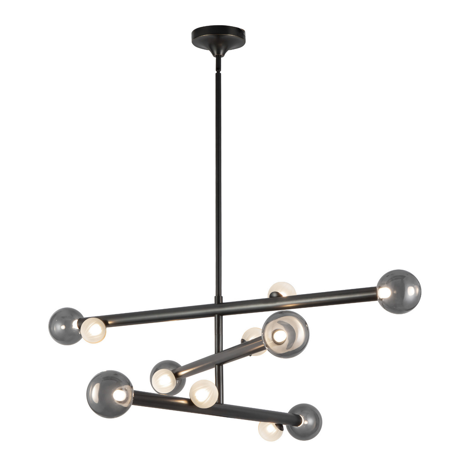 LED Chandelier by Kuzco Lighting - Reese Collection, Urban Bronze/Smoked Glass Finish - CH32848-UB/SM