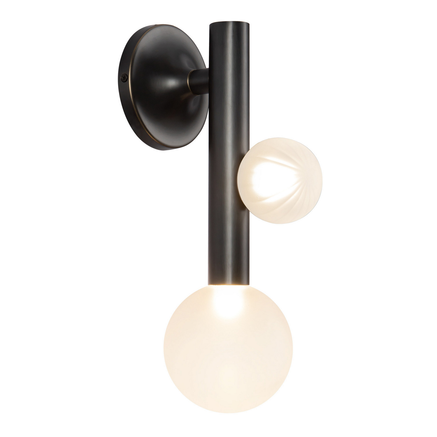 LED Wall Sconce by Kuzco Lighting - Reese Collection, Urban Bronze/Opal Glass Finish - WS32814-UB/OP