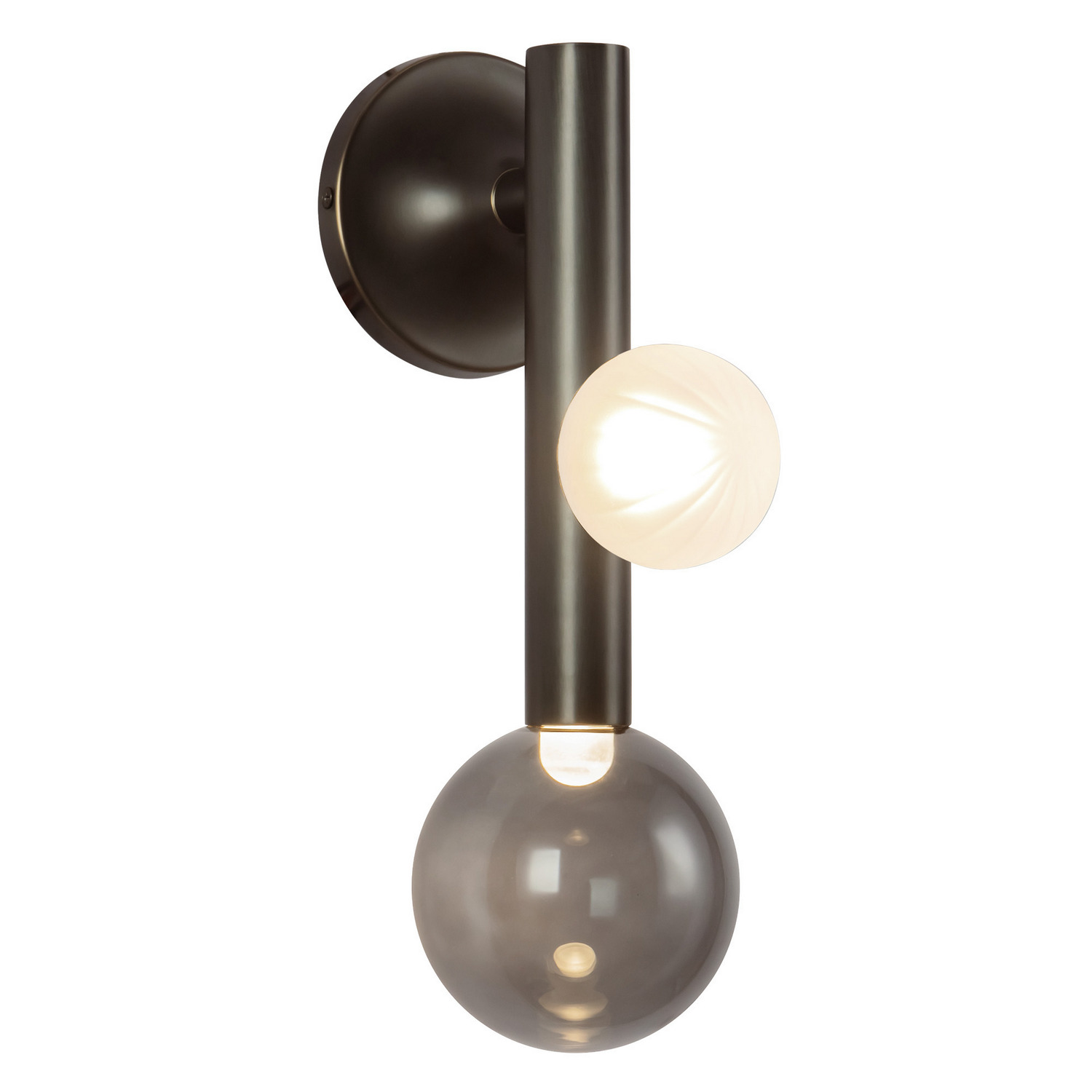 LED Wall Sconce by Kuzco Lighting - Reese Collection, Urban Bronze/Smoked Glass Finish - WS32814-UB/SM