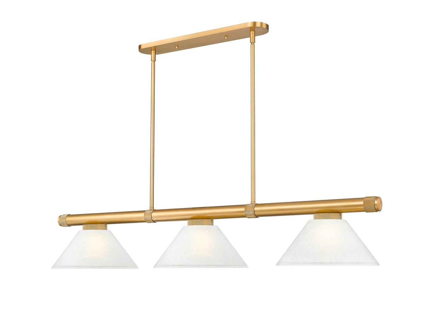 Three Light Billiard by Z-Lite - Vanguard Collection, Rubbed Brass Finish - 3050-3RB-AWL14
