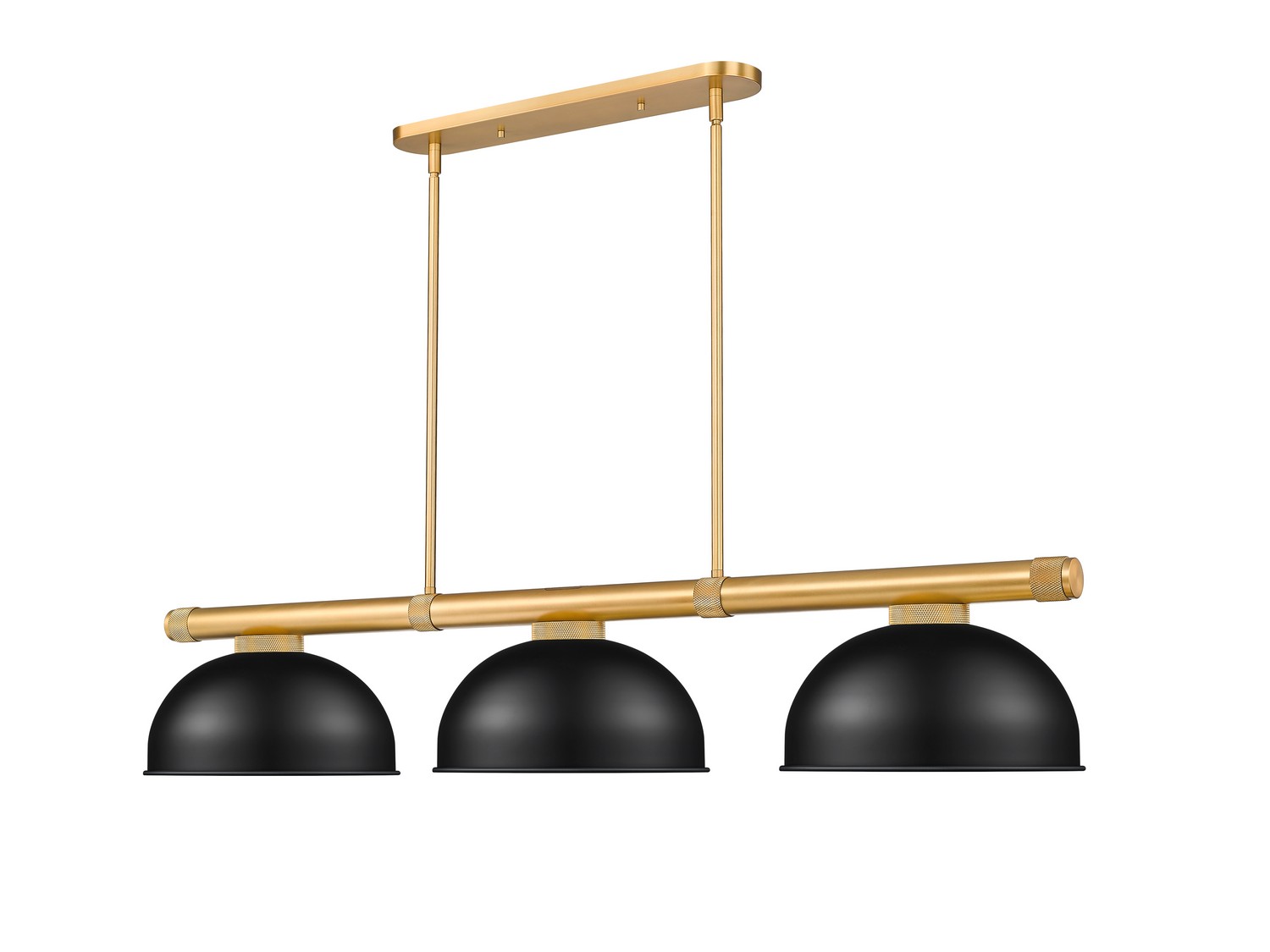 Three Light Billiard by Z-Lite - Vanguard Collection, Rubbed Brass Finish - 3050-3RB-D13MB