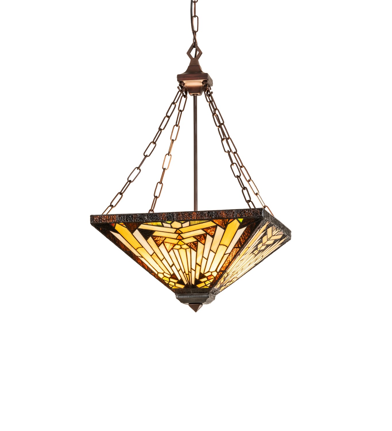 Nuevo Mission Four Light Pendant in Mahogany Bronze