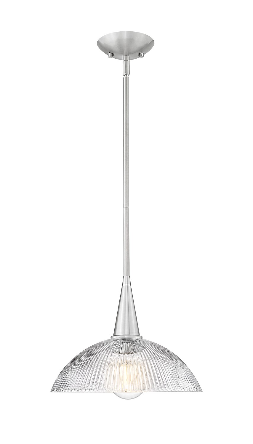 One Light Pendant by Z-Lite - Lunelle Collection, Brushed Nickel Finish - 3051P12-BN