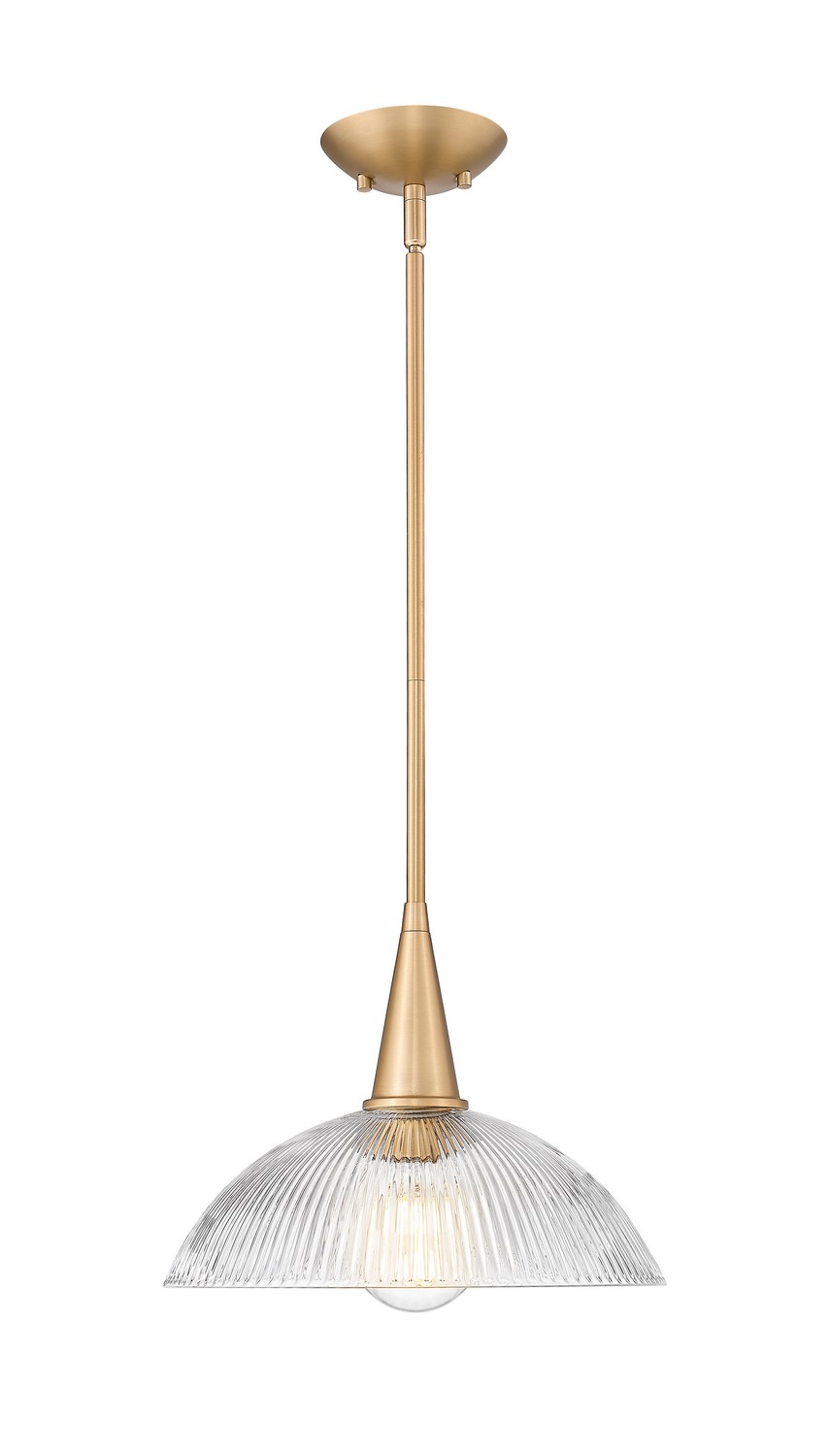 One Light Pendant by Z-Lite - Lunelle Collection, Modern Gold Finish - 3051P12-MGLD
